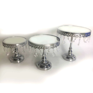 3 Piece Embossed Cupcake Riser Cake Stand