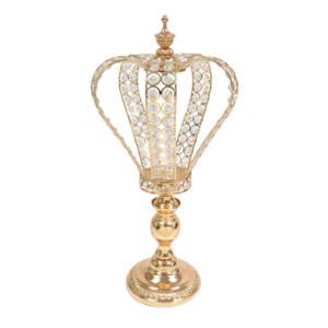 Crystal Gold Crown and Pedestal