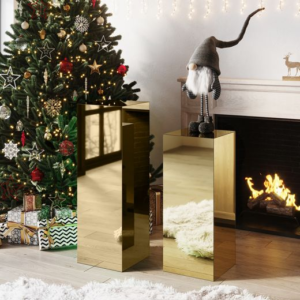Square Gold Pedestal Set 5pc