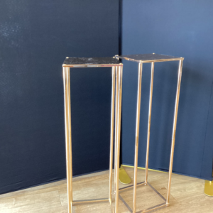 Metal Rectangle Risers 32” Gold
