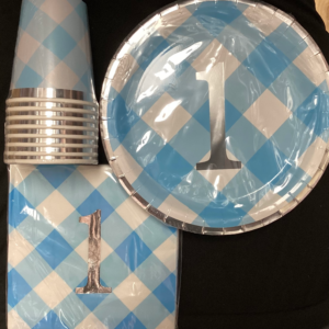 Silver Cups, Napkins & Plates for 1st