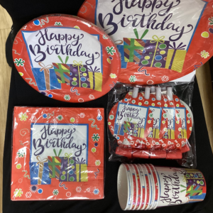 Birthday Plates, Napkin, Blow out & Cups