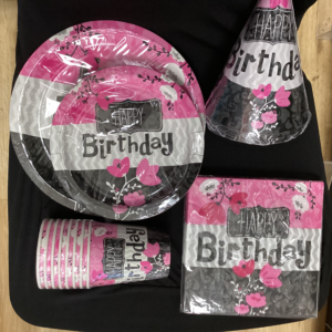 Birthday Plates, Napkins, Cups & Hat