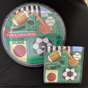 Sport Theme Plate & Napkins