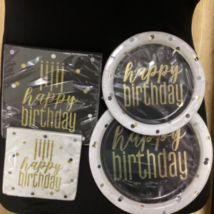 Happy Birthday Plate & Napkins