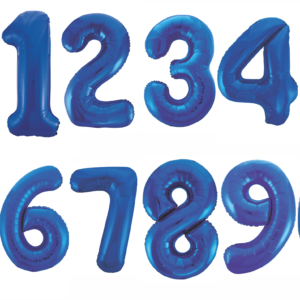 34" Foil Number Balloon - Gold, Pink, Royal Blue, Silver, Rainbow & more