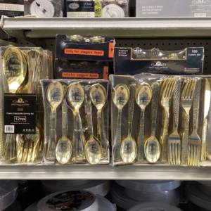 Golden Serving Set, Spoon & Fork