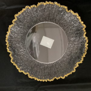 Golden Edge Clear Charger Plate