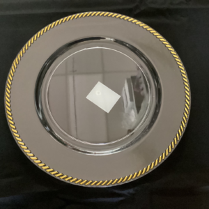 Golg Edge Clear Charger Plate