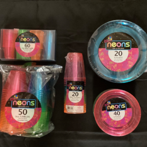 Neons Party Set - Cups & Plates