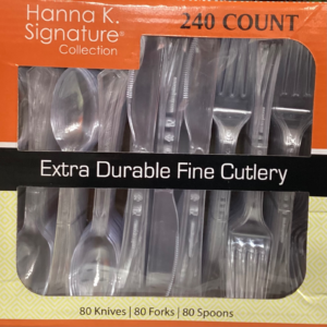 Clear Knives, Forks & Spoons Set - 80 each