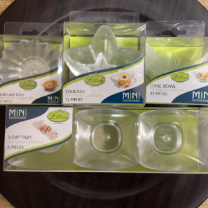 Fancy Mini Oval Bowl, Star dish, Fanflair dish & Dip Tray