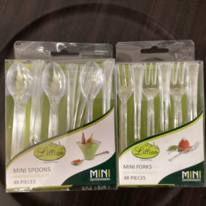 Clear Mini Spoons & Forks