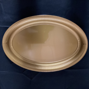 Oval Ridged Gold Tray