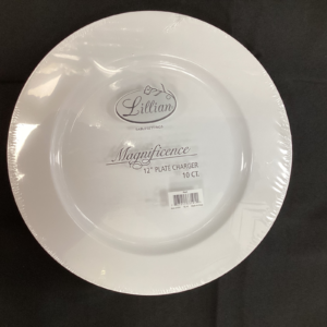 12" Inch White Charger Plate