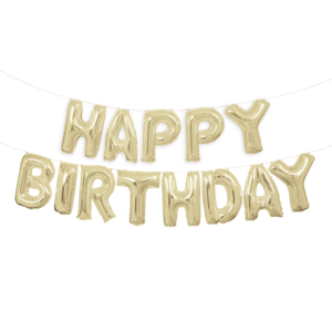14" Foil balloon banner 'Happy Birthday'
