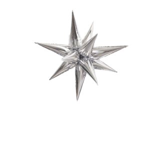 Star Burst Foil balloon - Silver
