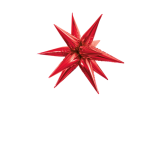 Star Burst Foil balloon - Red