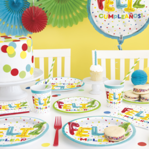 Feliz Compleanos Napkin, Plates, Banner & Cups