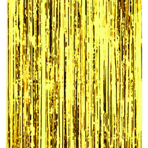 Color Foil Fringe Curtain - Black, White, Gold, Silver, Purple & more