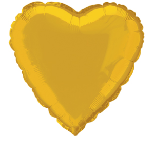 Gold Heart Balloon