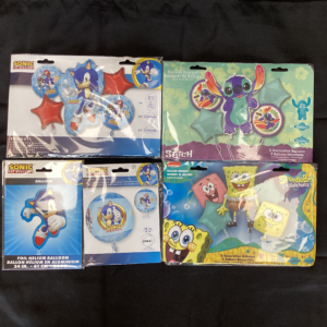 Balloon Bouquet - Sonic, Stitch, Sponge Bob