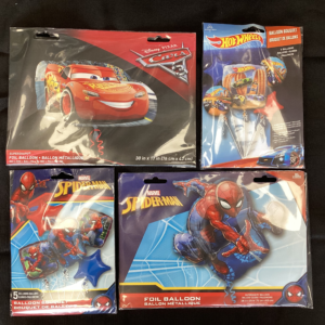 Balloon Bouquet – Cars, Hot Wheels, Spider Man
