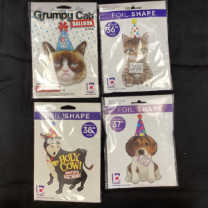 Pet Shaped Foil Balloons - Dog, Cat & Cow