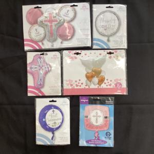 Religious Balloon and Bouquets