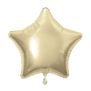 White Gold Star Balloon