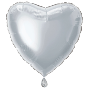 Silver Heart Balloon