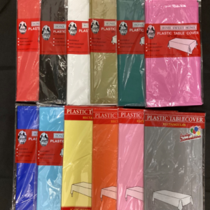Rectangle Plastic Table Cover - 54" x 108"