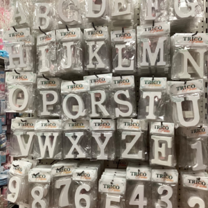 4" Wooden Letters & Numbers