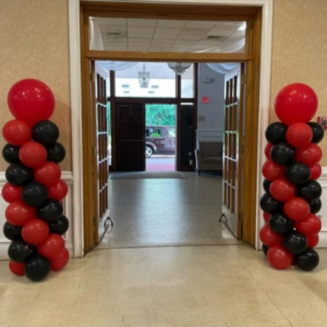 Balloon Pillars Red & Black