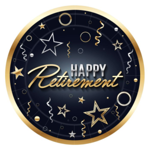 Happy Retirement Plates