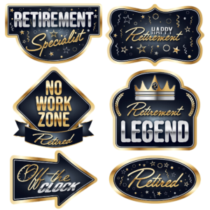 Happy Retirement Cutouts