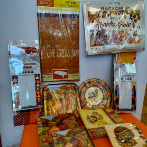 Thanksgiving Tableware, Backdrop, Door Banner