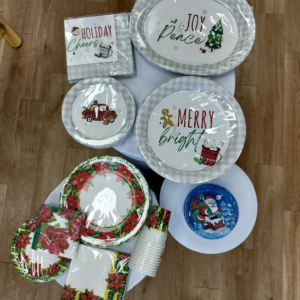 Christmas Plates, Cups and Napkins