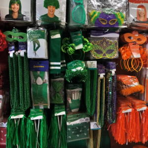 Green – Wig, Cowboy Hat, Suspenders, Bow Tie, Beads, Tights, Socks, Mask, Gloves, Pom-Poms And More
