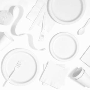 White Party Pack – Table cover, Plates, Napkin, Cups, Fork & Butter Knife