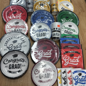 Graduation Plates, Cups and Napkins
